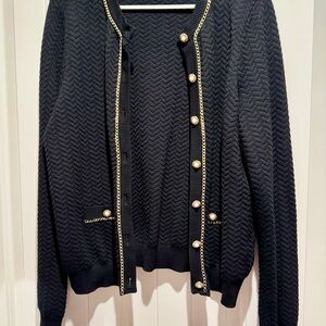 Adrianna Papell Black Cardigan